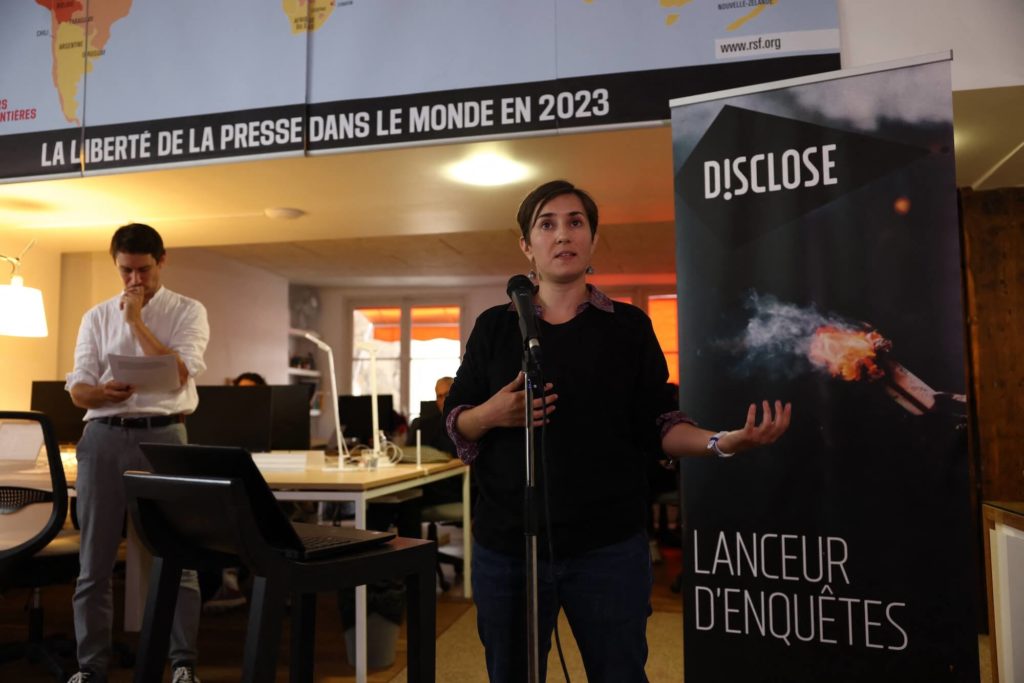 Ariane Lavrilleux, dans les locaux de RSF