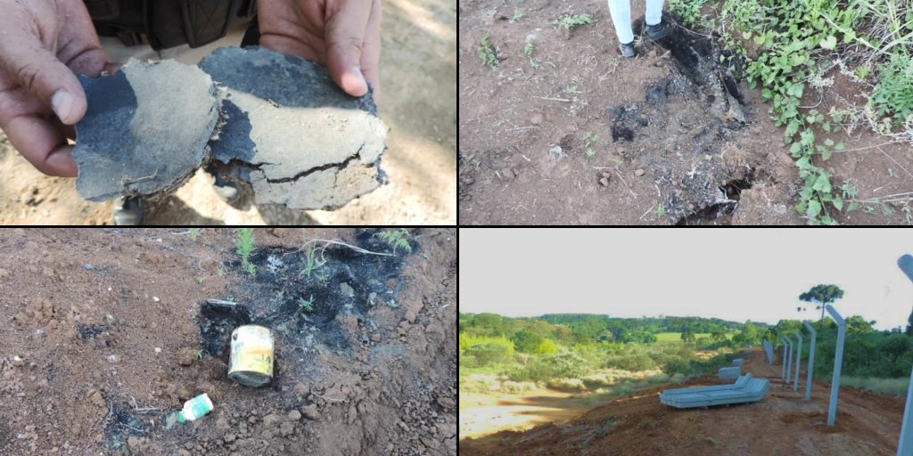 Photos des pollutions sur le site de l'usine d'Artemobili, prises par la police de l'environnement (Fepam) de l'État du Rio Grande do Sul, au Brésil, lors d'une inspection en novembre 2018.