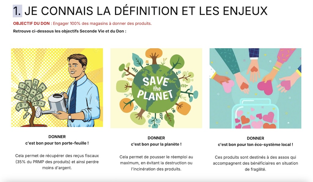 Extrait du site interne de Decathlon à destination des directeur·ices de magasin. 